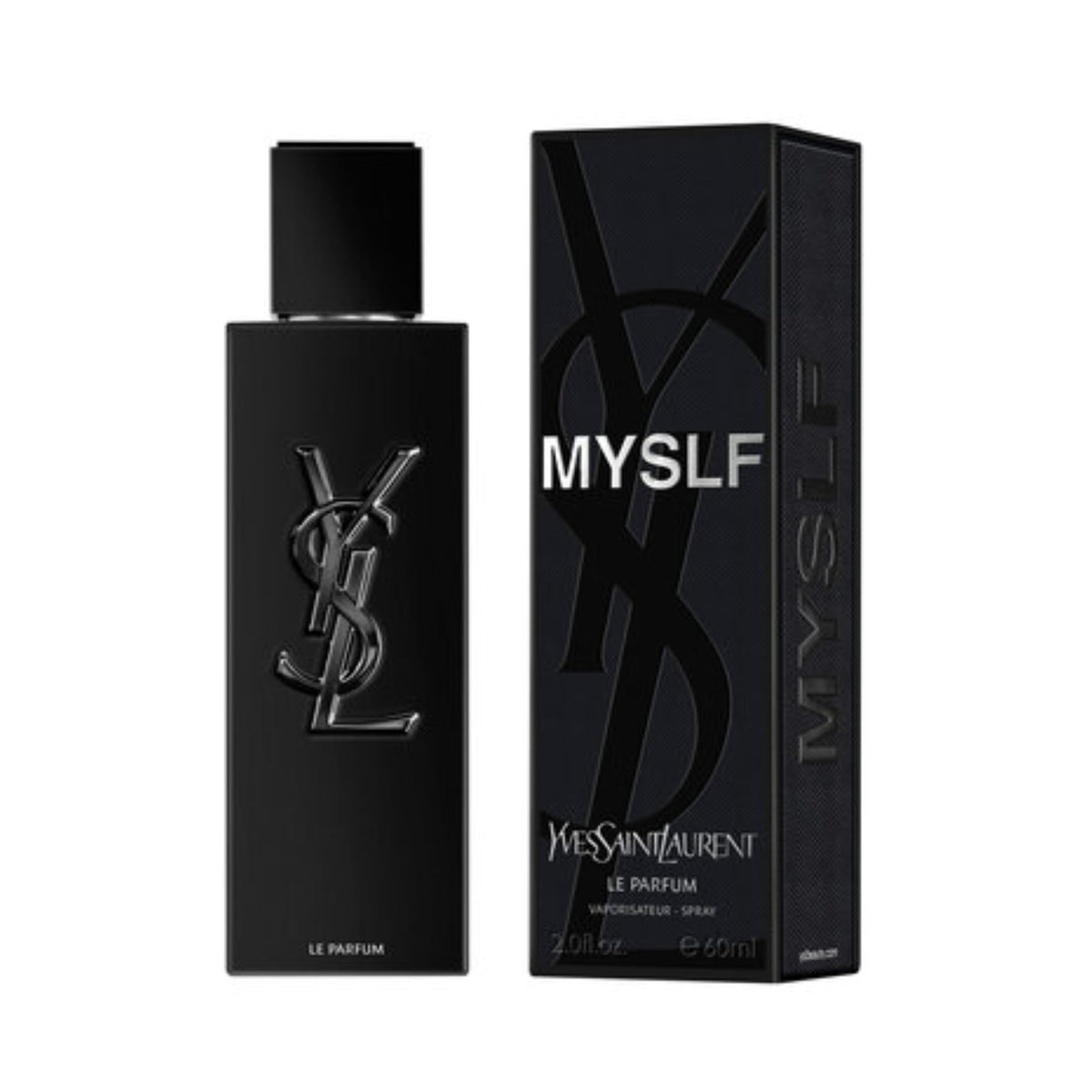 Yves Saint Laurent MYSLF Le Parfum 100ML bottle with sleek black and white design, elegant cap, and modern branding.