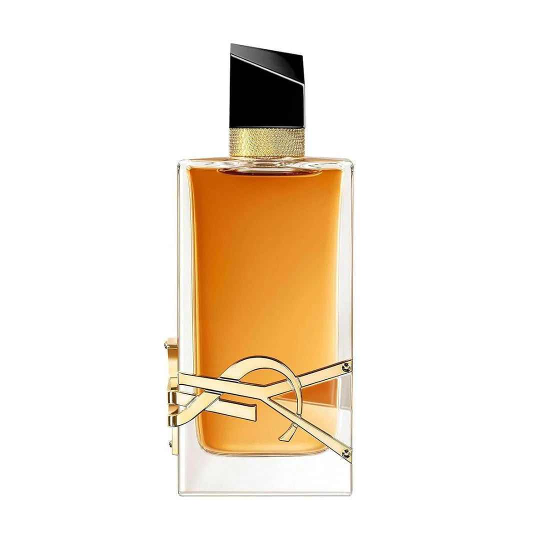 Yves Saint Laurent Libre Intense Eau de Parfum 90ml bottle with elegant design and floral accents.