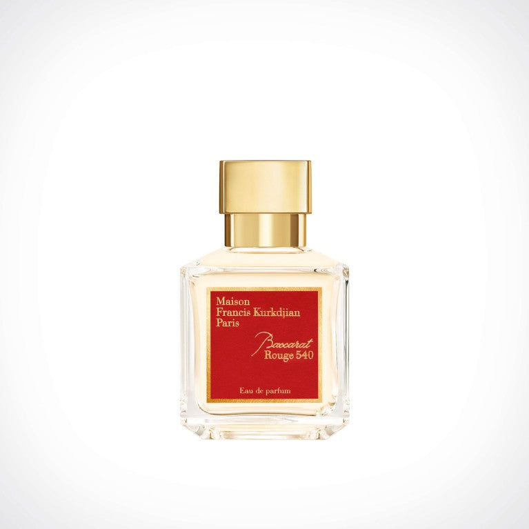 Maison Francis Kurkdjian Baccarat Rouge 540 70ML Eau de Parfum bottle with elegant design and gold accents.