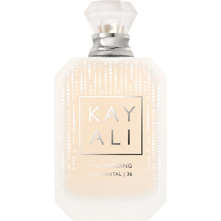 Kayali The Wedding Silk Santal perfume bottle with 36 Kayali fragrances in a 100ml container, elegant and luxurious design.