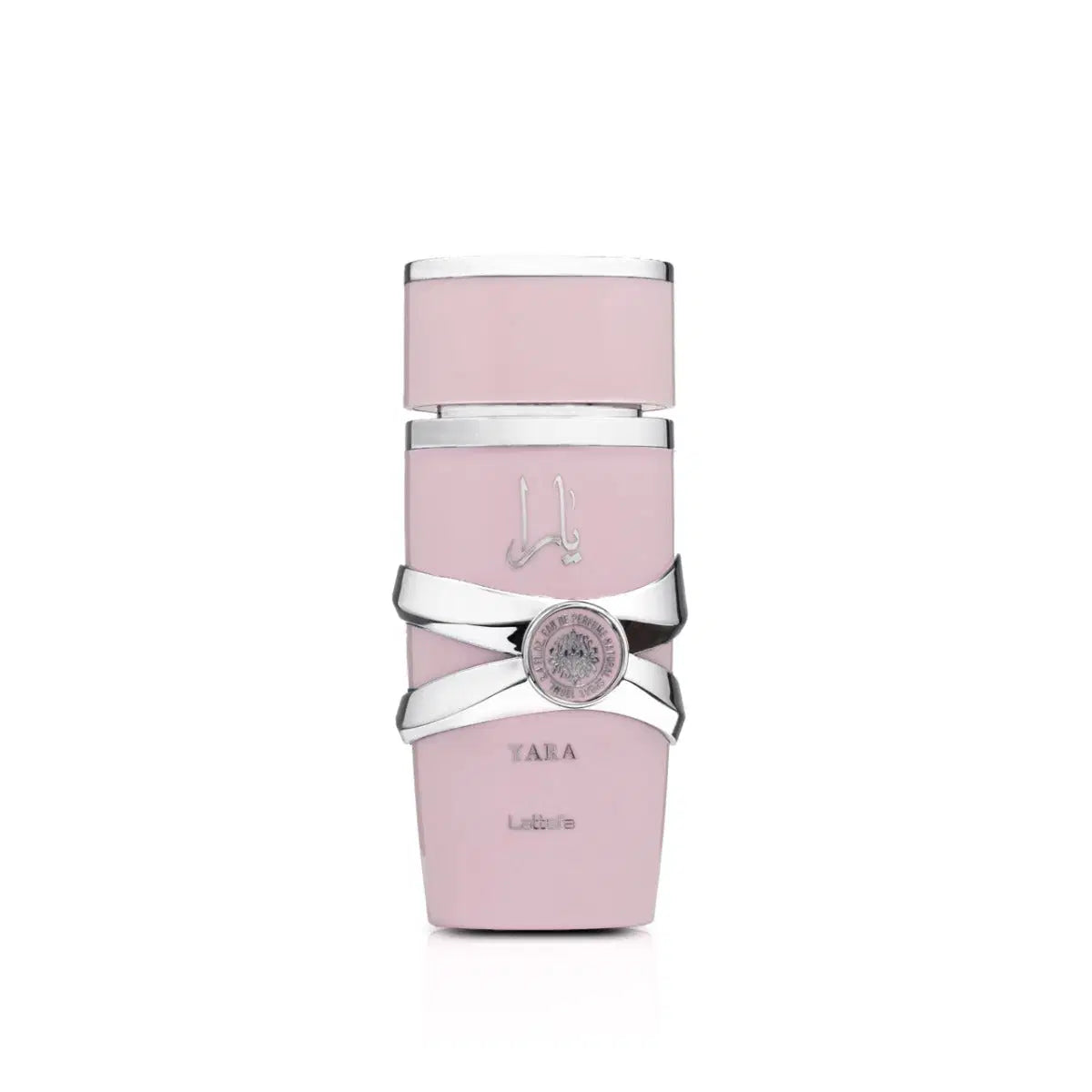 Lattafa Yara 100 ML perfume bottle with elegant design and transparent glass showcasing the fragrance inside.