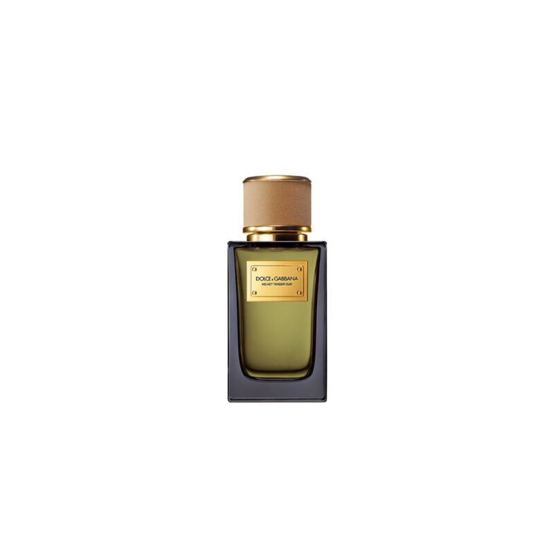 Velvet Tender Oud perfume bottle by Dolce & Gabbana, featuring a luxurious 100ml glass container with elegant design.