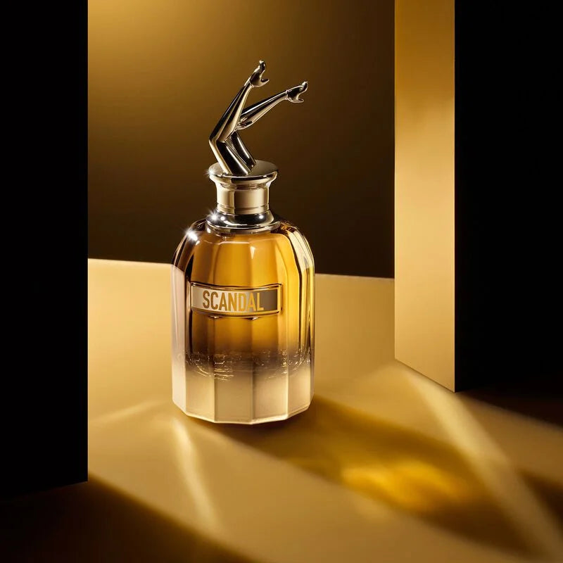 Jean Paul Gaultier Scandal Absolu perfume bottle, 80ml, with elegant packaging and floral design.