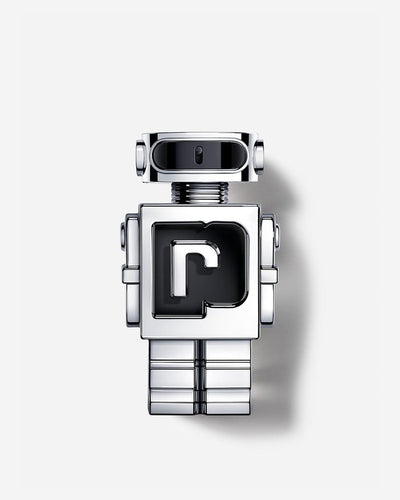 Rabanne Phantom 100ml perfume bottle with sleek modern design, showcasing the elegant fragrance packaging.