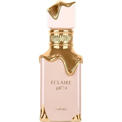 Eclaire Lattafa Perfumes 100ML bottle with elegant design and gold accents, showcasing a luxurious fragrance.