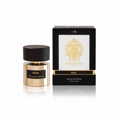 Tiziana Terenzi Kirke EDP 100ml perfume bottle with elegant design and clear glass display of the fragrance inside.