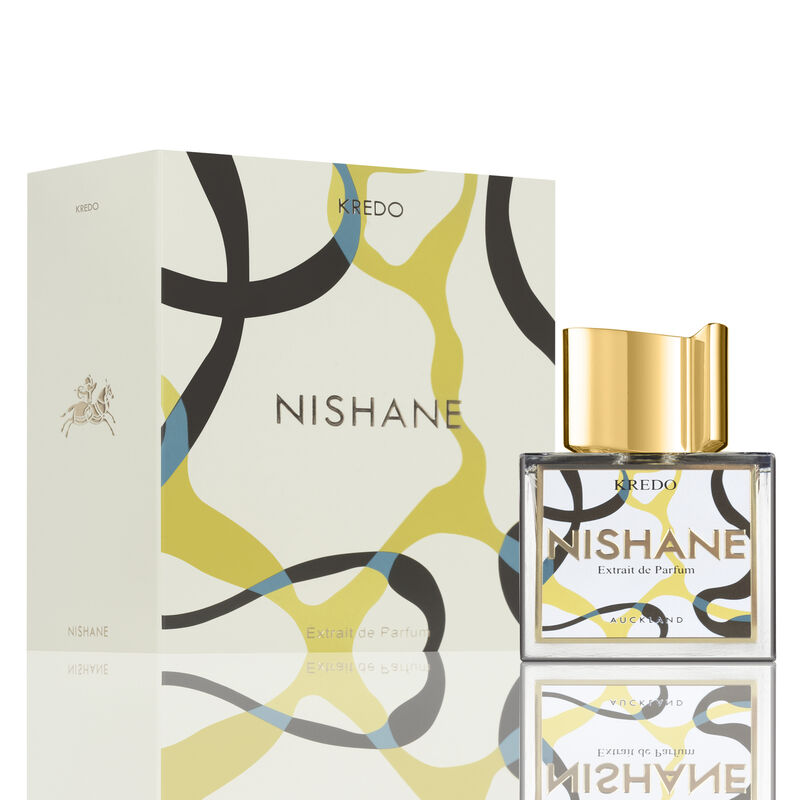 Nishane Kredo Nishane 100ML perfume bottle with a sleek design and elegant label, displayed on a neutral background.