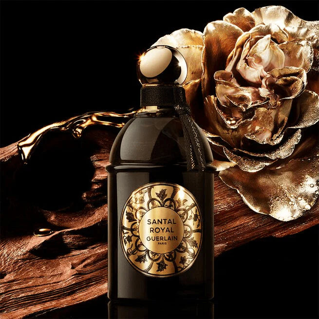 Guerlain Les Absolus d'Orient Santal Royal perfume bottle, 125ML with elegant design and gold accents.