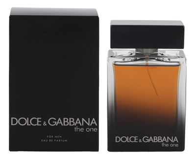 Dolce & Gabbana The One for Men Eau de Parfum 100ml bottle with sleek black packaging and elegant design.