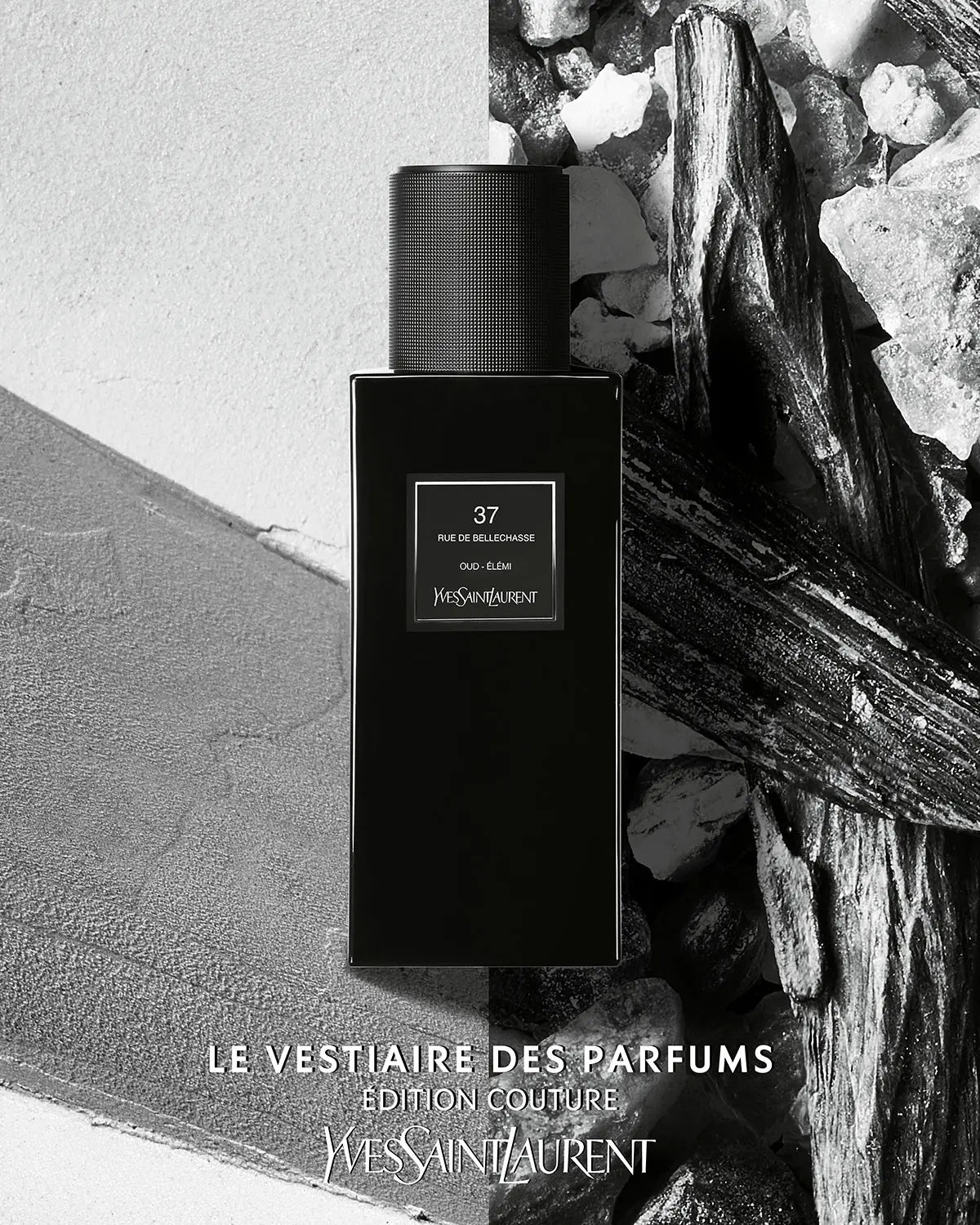 Yves Saint Laurent 37 rue de Bellechasse perfume bottle, 125ml, with elegant design and clear label on a neutral background