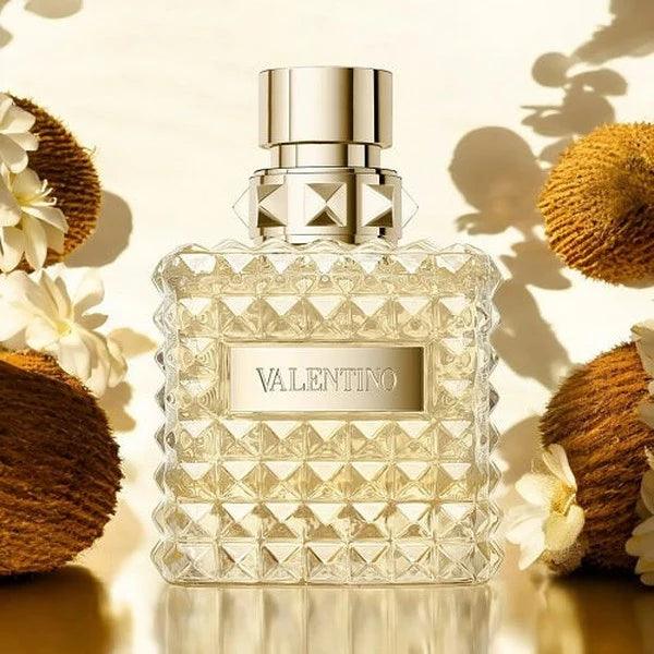 Valentino Born in Roma the Gold Donna 100ml perfume bottle with gold accents and elegant packaging.