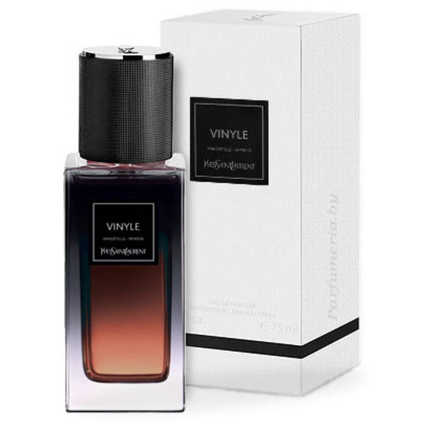 Yves Saint Laurent Vinyle perfume bottle, 125ml, with sleek design and elegant branding, displayed on a neutral background.