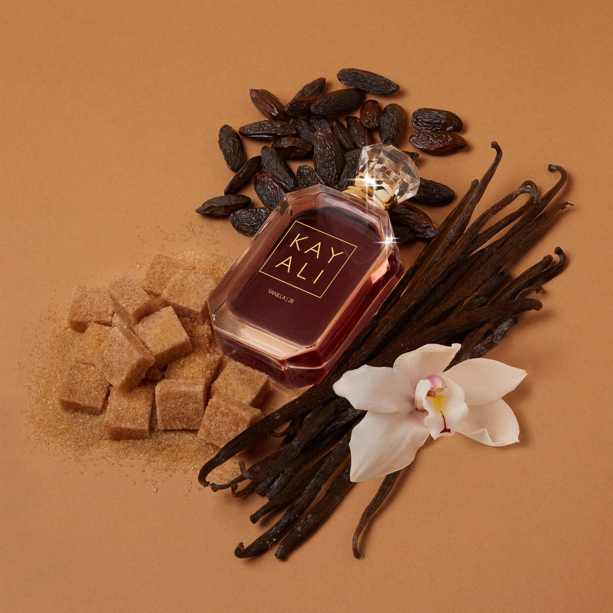 Kayali Vanilla 28 fragrance bottle, 100ml with a sleek design, showcasing the luxurious Kayali perfume packaging.