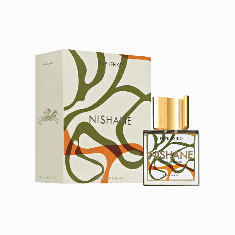 Nishane Papilefiko perfume bottle, 100ML, with elegant glass design and label showcasing the Nishane brand.