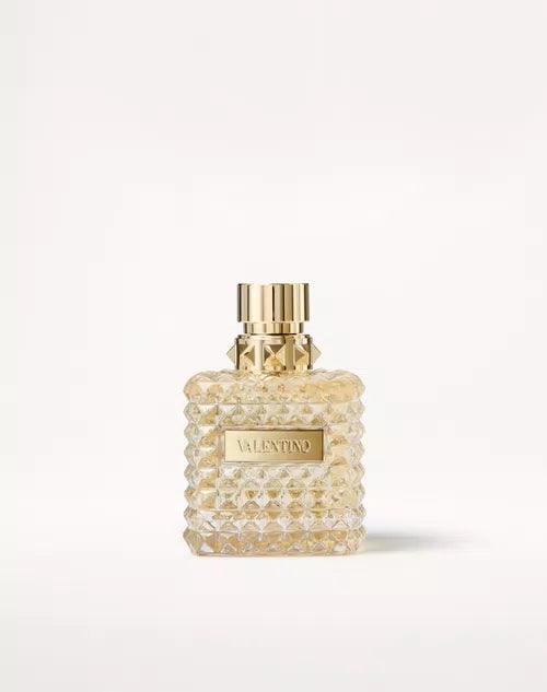 Valentino Born in Roma The Gold Donna 100ml perfume bottle with gold accents, elegant design, and clear glass showcasing the fragrance.