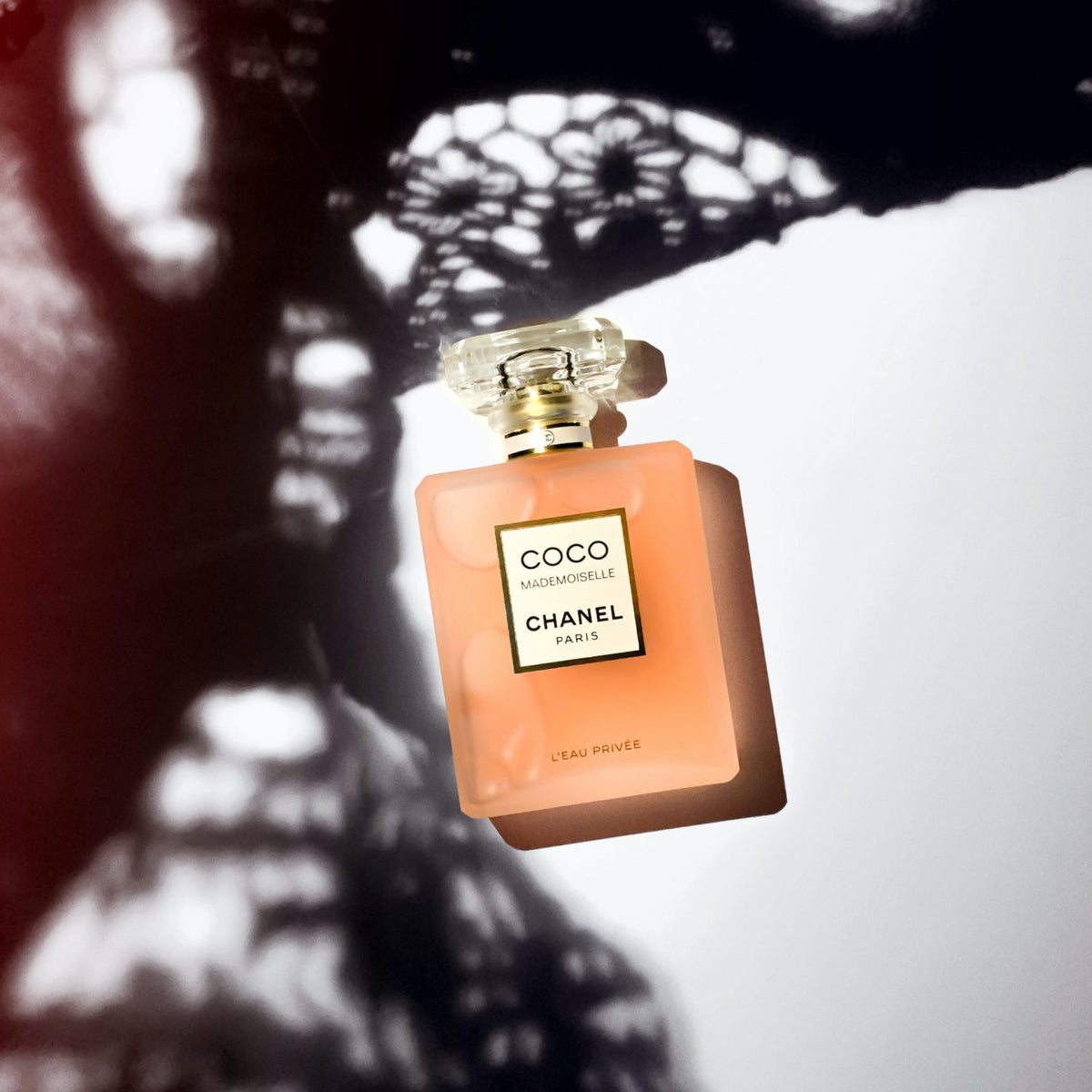 Chanel Coco Mademoiselle L'Eau Privée 100ML perfume bottle with elegant packaging and minimalist design.