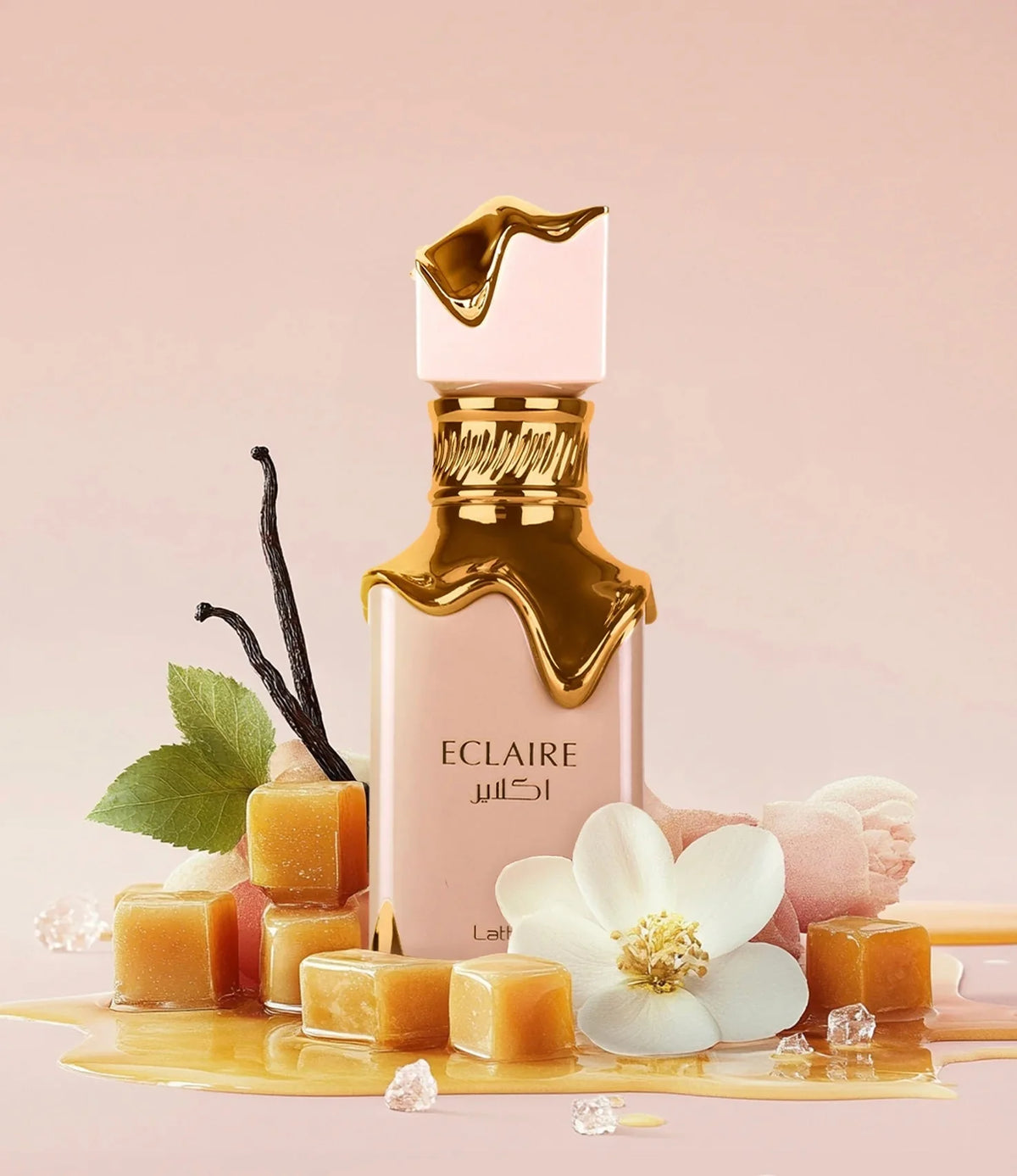 Lattafa Eclaire Lattafa Perfumes 100ML bottle with elegant design, showcasing the perfume's sophisticated packaging.