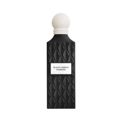 Black Carbon Diamond fragrance by Ibrahim Al Qurashi in a 200ml bottle, featuring a sleek black design and luxurious packaging.