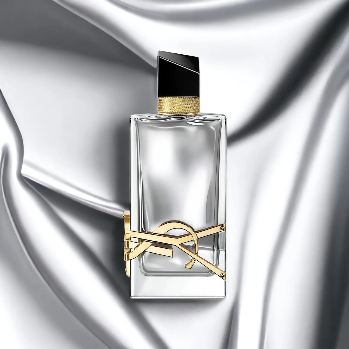 Yves Saint Laurent Libre L'Absolu Platine perfume bottle, 90ml with elegant design and clear glass showcasing the fragrance inside.