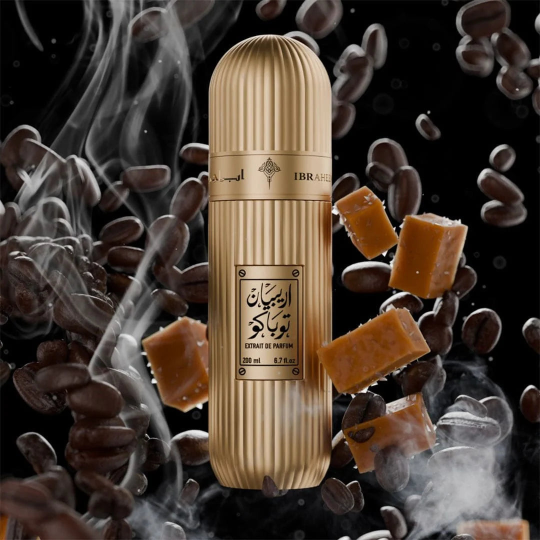 Arabian Tobacco Eau De Parfum by Ibrahim Al Qurashi in 100ML bottle, featuring elegant packaging and rich, oriental fragrance.
