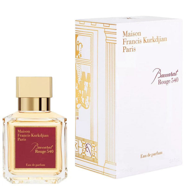 Maison Francis Kurkdjian Baccarat Rouge 540 70ML unisex fragrance spray in a new box, showcasing elegant perfume bottle and packaging