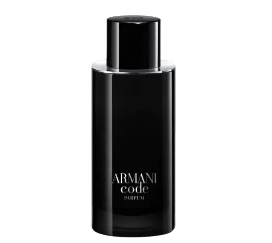 Giorgio Armani Armani Code Le Parfum 125ML bottle with sleek design and dark fragrance liquid inside.