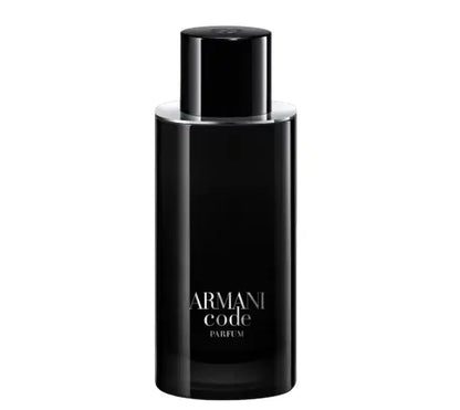 Giorgio Armani Armani Code Le Parfum 125ML bottle with sleek design and dark fragrance liquid inside.