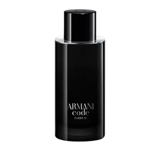 Giorgio Armani Armani Code Le Parfum 125ML bottle with sleek design and dark fragrance liquid inside.
