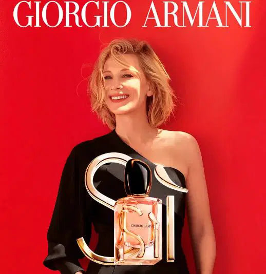 Giorgio Armani SI Eau de Parfum Intense bottle with sleek design and elegant packaging, showcasing the luxurious fragrance.