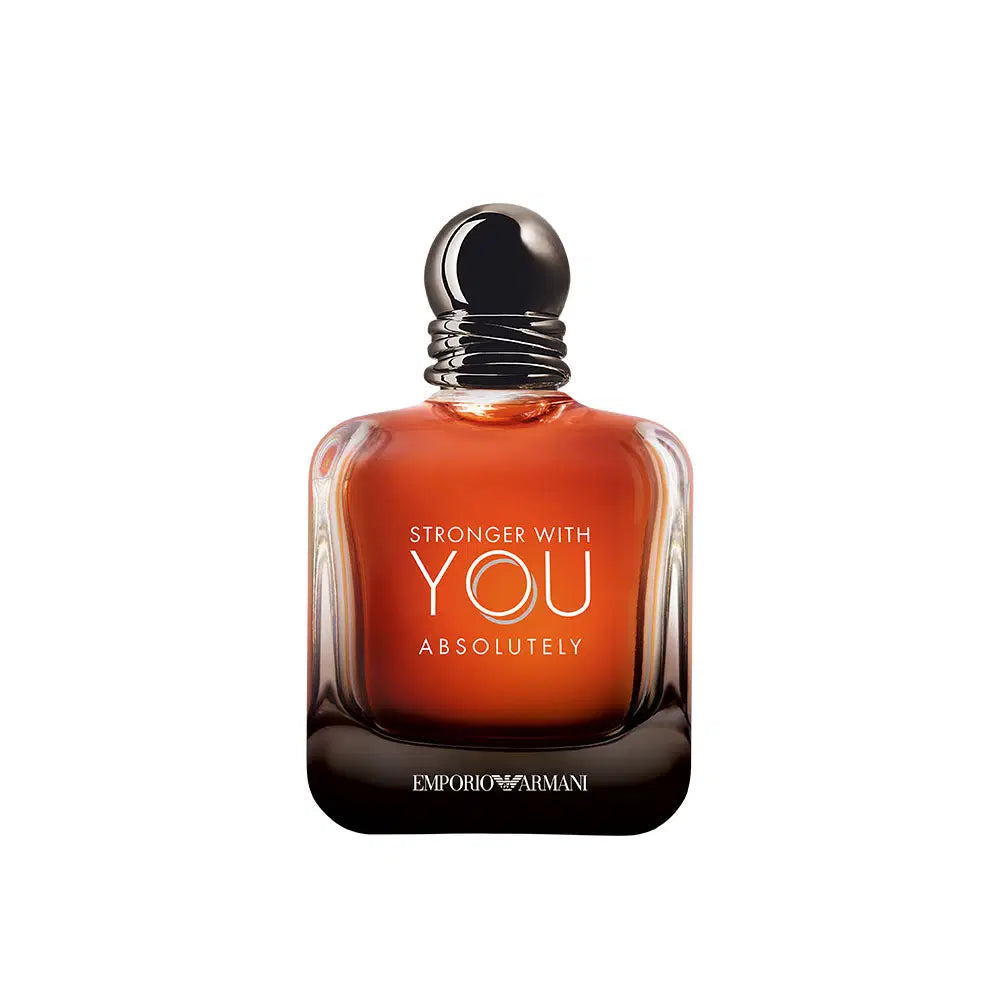 Giorgio Armani Stronger with You Absolutely Eau De Parfum 100ml bottle with sleek design and elegant packaging.