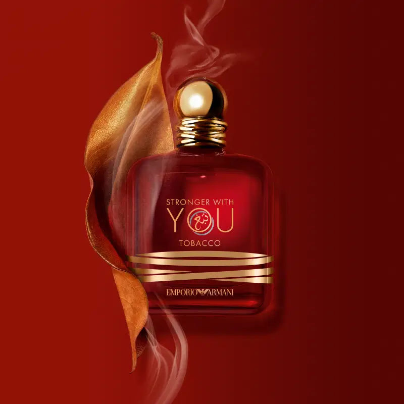 Giorgio Armani Stronger With You Tobacco 100ml perfume bottle with sleek design and tobacco-inspired fragrance.