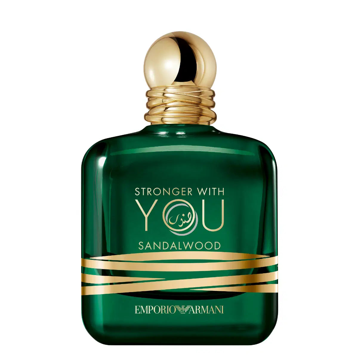 Giorgio Armani Stronger With You Sandalwood Eau De Parfum 100ml bottle displayed with elegant packaging and branding.