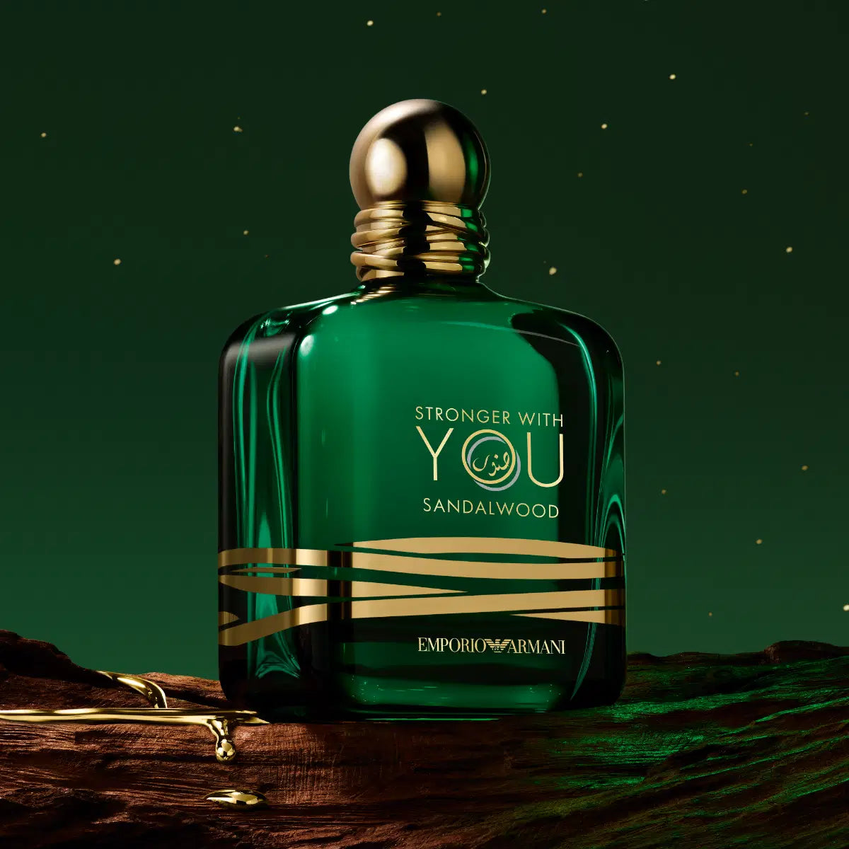 Giorgio Armani Stronger With You Sandalwood Eau De Parfum 100ML bottle with a sleek design and minimalist label.