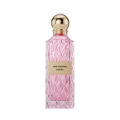 Pink Diamond Sakura 200ML perfume bottle by Ibrahim Al Qurashi with a pink floral design and elegant fragrance presentation.