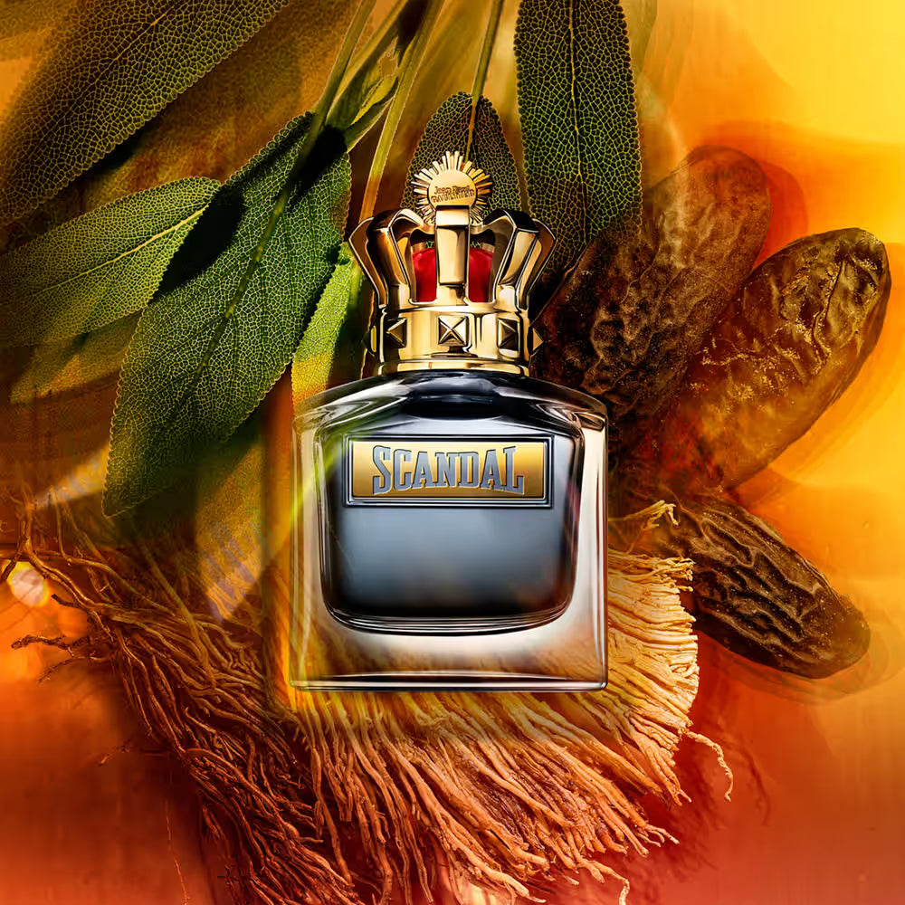 Jean Paul Gaultier Scandal Pour Homme 100ml fragrance bottle with bold, distinctive packaging and sleek design.