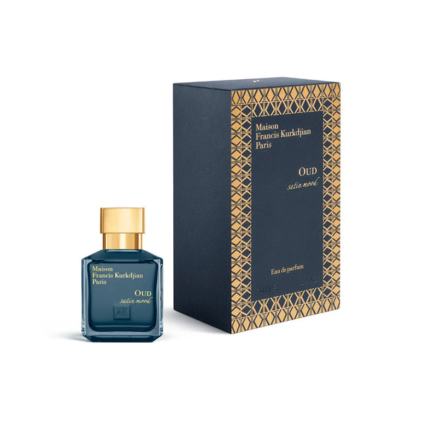 Maison Francis Kurkdjian Oud Satin Mood 70ml perfume bottle with elegant packaging and a luxurious design.