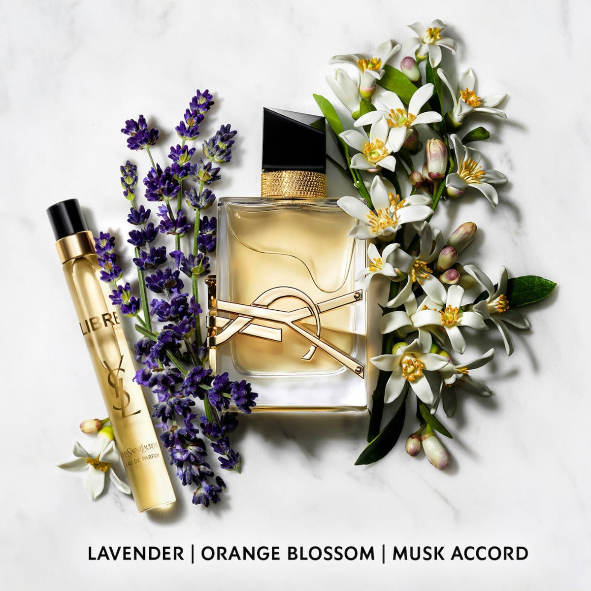 Yves Saint Laurent Libre Eau de Parfum 90ML bottle with elegant black and gold design, showing the fragrance's luxurious packaging.