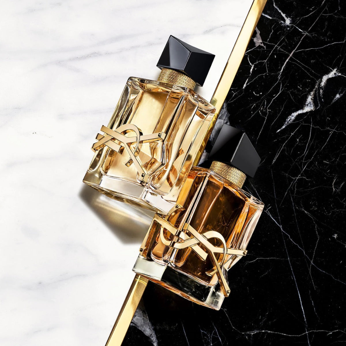 Yves Saint Laurent Libre Eau de Parfum 90ML bottle with sleek design and elegant cap, displayed on a neutral background