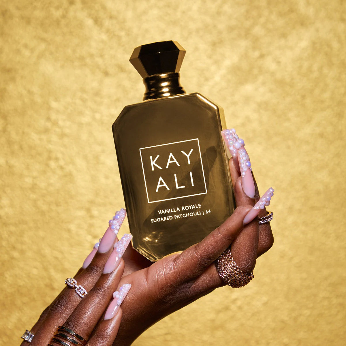 Kayali Vanilla Royale Sugared Patchouli 64ml Eau de Parfum intense bottle with elegant packaging and floral, sweet fragrance notes