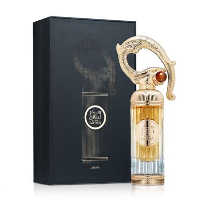 Sehr Lattafa Perfumes 100ML bottle with elegant design, showcasing the luxurious fragrance container by Lattafa.