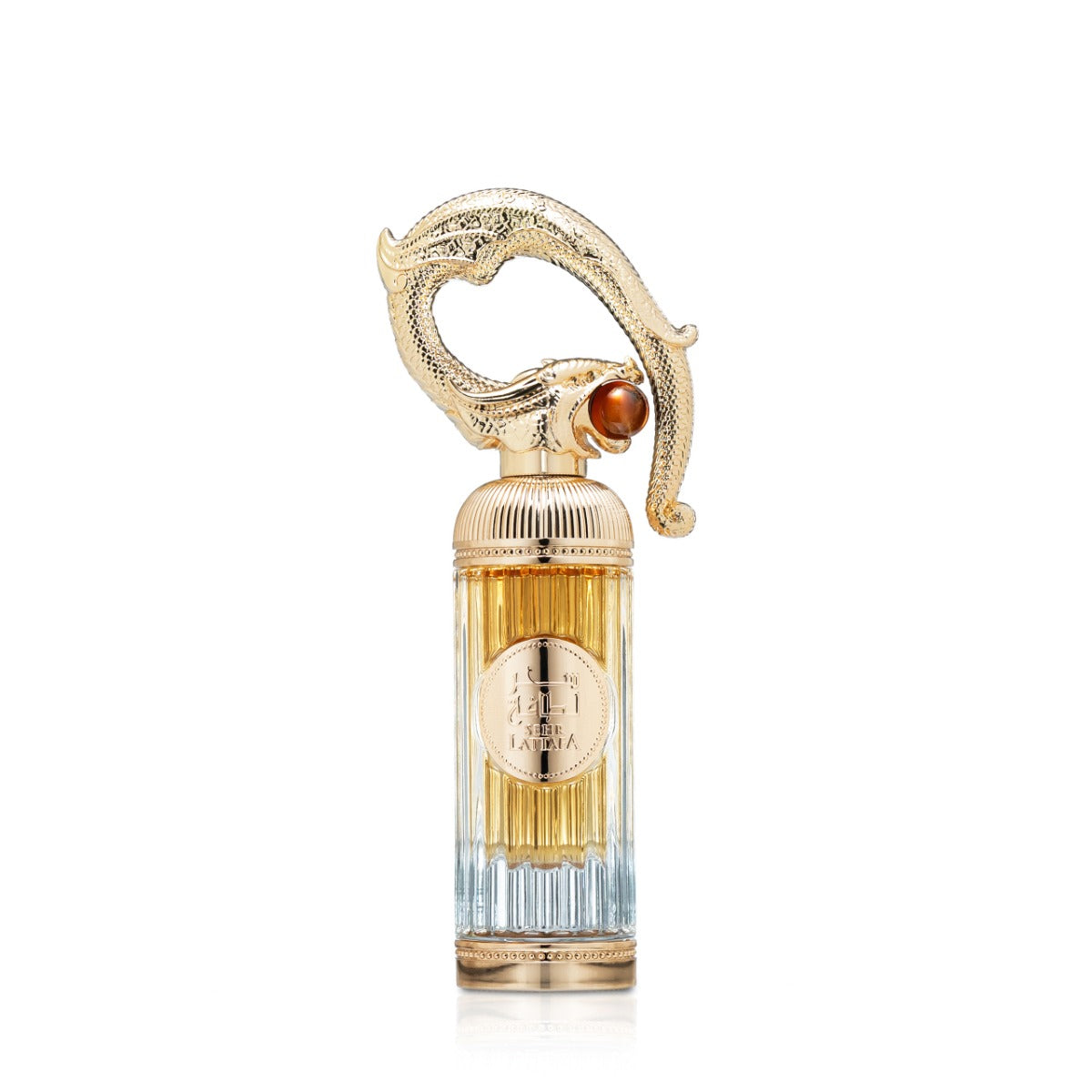 Lattafa Sehr perfume 100ML bottle with elegant design, showcasing the luxurious fragrance container.