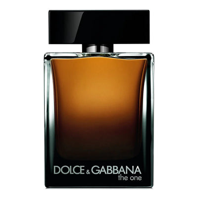 Dolce & Gabbana The One for Men Eau de Parfum 100ml bottle displayed with sleek black and gold packaging.