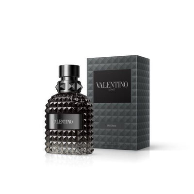 Valentino Uomo Intense Eau de Parfum 100ml bottle with sleek design and elegant packaging, showcasing the Valentino fragrance.