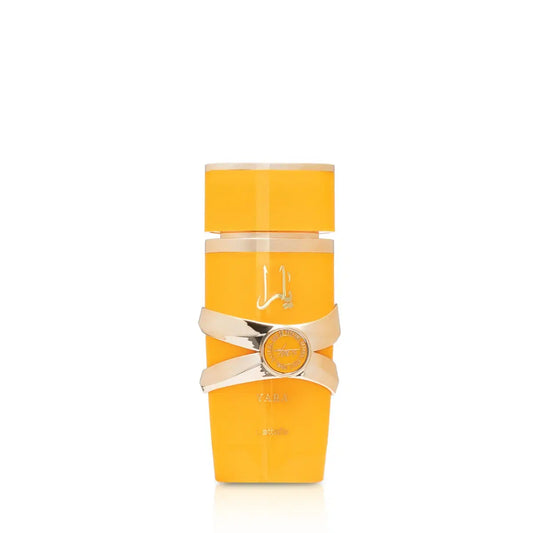 Lattafa Yara Tous 100ml perfume bottle with elegant design and clear glass, showcasing the luxurious fragrance.