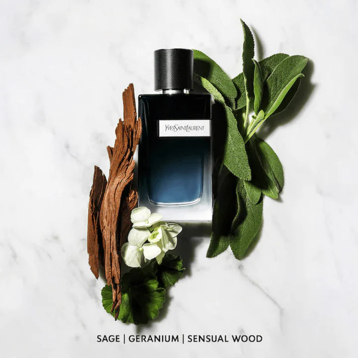 Yves Saint Laurent Y Eau de Parfum for Men in 100ml bottle with sleek design and modern branding.